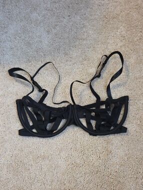 Victoria's Secret Black Strappy Cage Bra